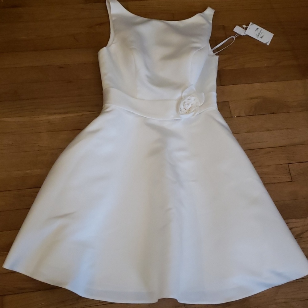 NWT Wedding mini dress, white, prom, homecoming 12